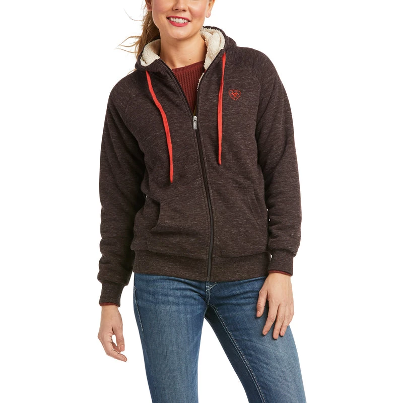 'Ariat' Women's R.E.A.L. Sherpa Full Zip Hoodie - Chocovine 3 'Ariat' Women's R.E.A.L. Sherpa Full Zip Hoodie - Chocovine