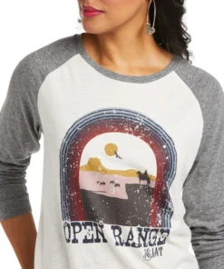 'Ariat' Women's Open Range T-Shirt - Sea Salt