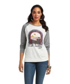 'Ariat' Women's Open Range T-Shirt - Sea Salt