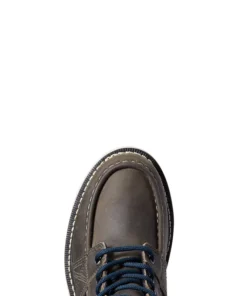 'Ariat' Women's 6" Rebar Wedge Moc Toe WP Soft Toe - Steel Grey