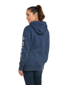 'Ariat' Women's Rebar Graphic Hoodie - Navy Heather