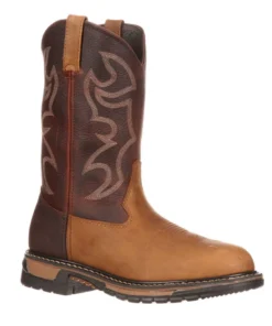 'Rocky' Men's 10" Original Ride Branson Roper WP Round Toe - Tan / Bridle Brown 14 'Rocky' Men's 10