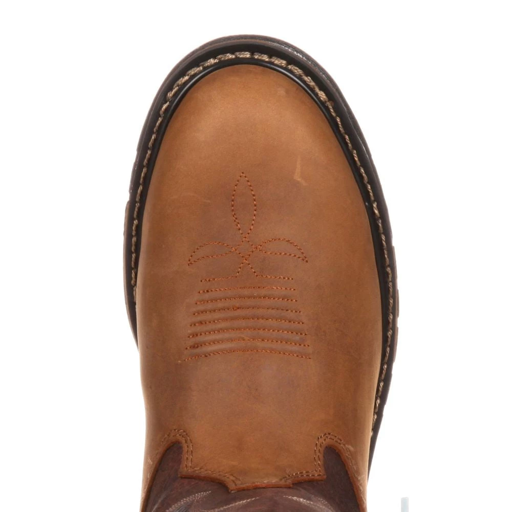 'Rocky' Men's 10" Original Ride Branson Roper WP Round Toe - Tan / Bridle Brown 4 'Rocky' Men's 10" Original Ride Branson Roper WP Round Toe - Tan / Bridle Brown