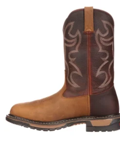 'Rocky' Men's 10" Original Ride Branson Roper WP Round Toe - Tan / Bridle Brown 15 'Rocky' Men's 10