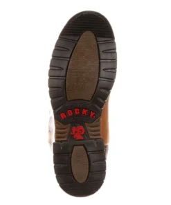 'Rocky' Men's 10" Original Ride Branson Roper WP Round Toe - Tan / Bridle Brown 11 'Rocky' Men's 10