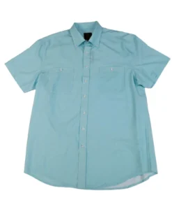 FX Fusion 'F/X Fusion' Men's Stretch Print Button Down - Aqua