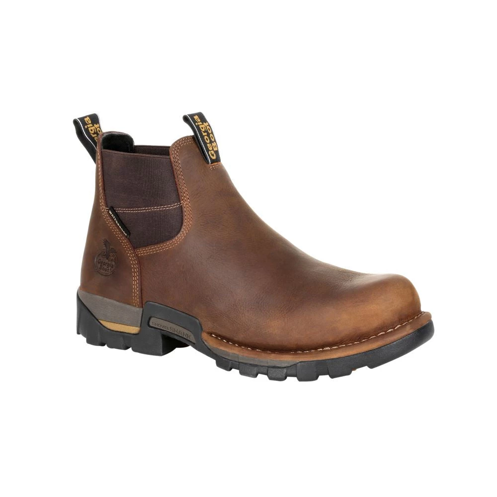 'Georgia Boots' Men's 4" Eagle One EH WP Chelsea Soft Toe - Brown 8 'Georgia Boots' Men's 4" Eagle One EH WP Chelsea Soft Toe - Brown