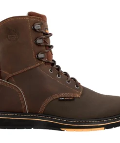 'Georgia Boots' Men's 8" AMP LT Poser EH Wedge Soft Toe - Brown