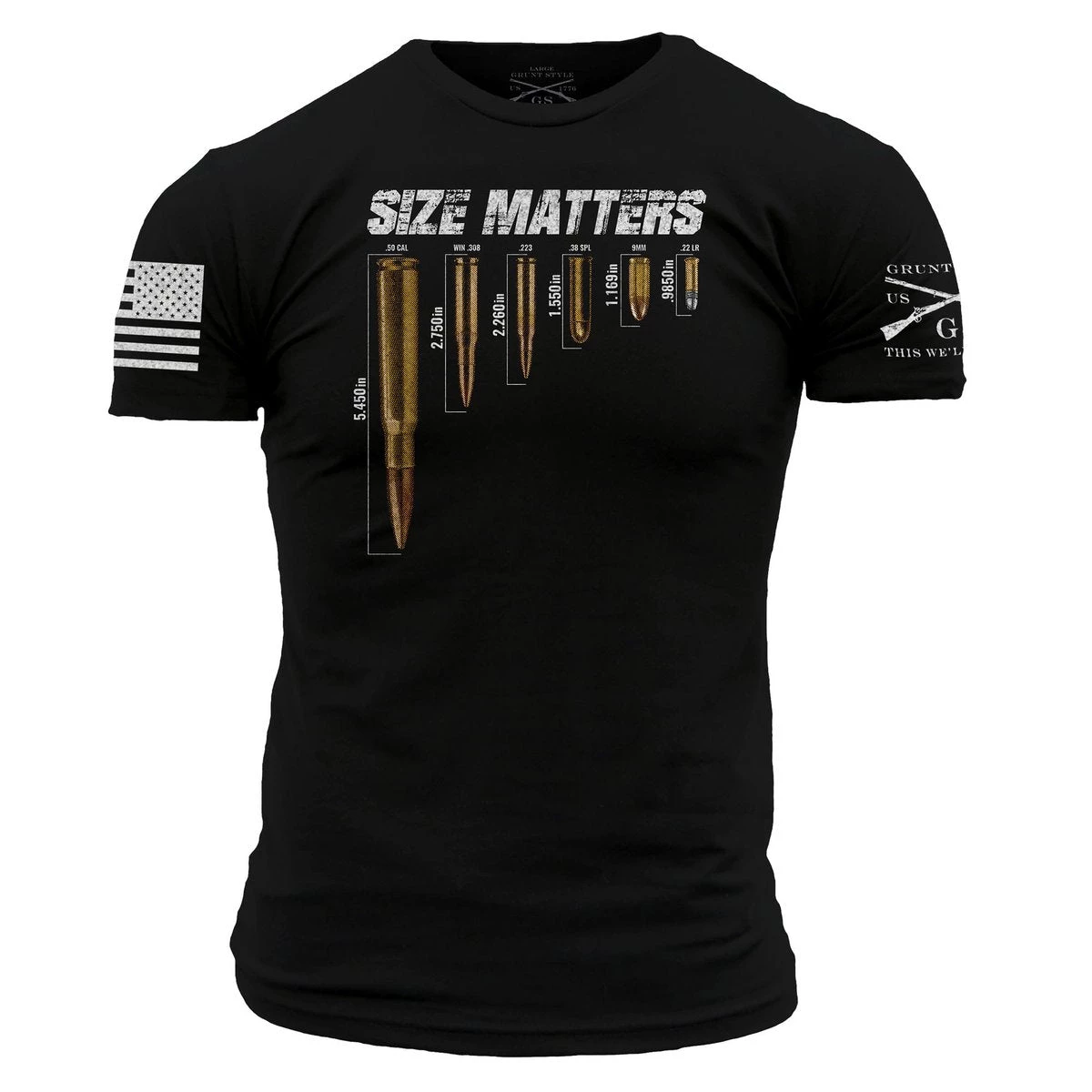 'Grunt Style' Men's Size Matters Tee - Black 3 'Grunt Style' Men's Size Matters Tee - Black
