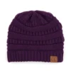 Cheveux Corp Women 'C.C®' Solid Knit Beanie - Dark Purple