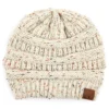 Cheveux Corp Women 'C.C®' Cable Knit Confetti Beanie - Oatmeal