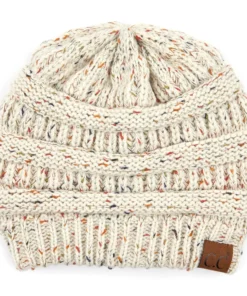 Cheveux Corp Women 'C.C®' Cable Knit Confetti Beanie - Oatmeal