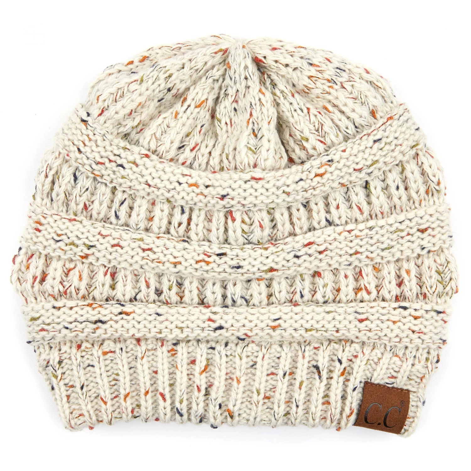 Cheveux Corp Women 'C.C®' Cable Knit Confetti Beanie - Oatmeal 3 Cheveux Corp Women 'C.C®' Cable Knit Confetti Beanie - Oatmeal
