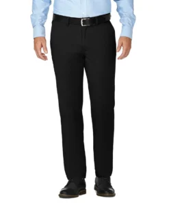 Haggar Clothing Co 'Haggar' Men's Luxury Comfort Chino Flat Front - Black
