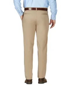 Haggar Clothing Co 'Haggar' Men's Luxury Comfort Chino Flat Front - Khaki