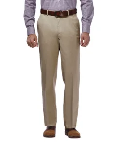 Haggar Clothing Co 'Haggar' Men's Premium No Iron Classic Flat Front - Khaki