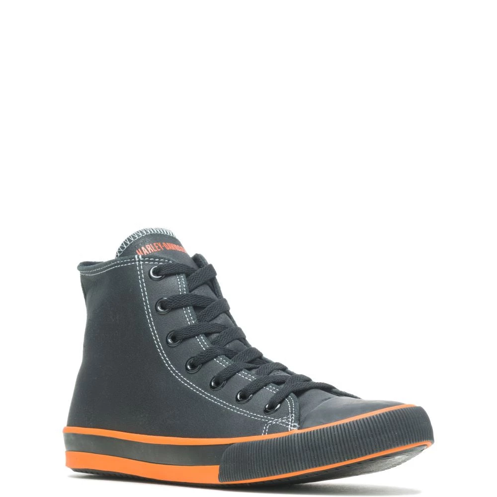 'Harley Davidson' Men's 4.25" Nathan Hi-Top Sneaker - Black 8 'Harley Davidson' Men's 4.25" Nathan Hi-Top Sneaker - Black