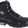 'Harley Davidson' Men's 6.25" Bonfield Zip Boot - Black