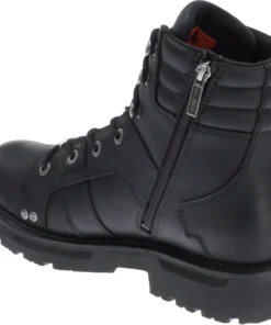 'Harley Davidson' Men's 6.25" Bonfield Zip Boot - Black