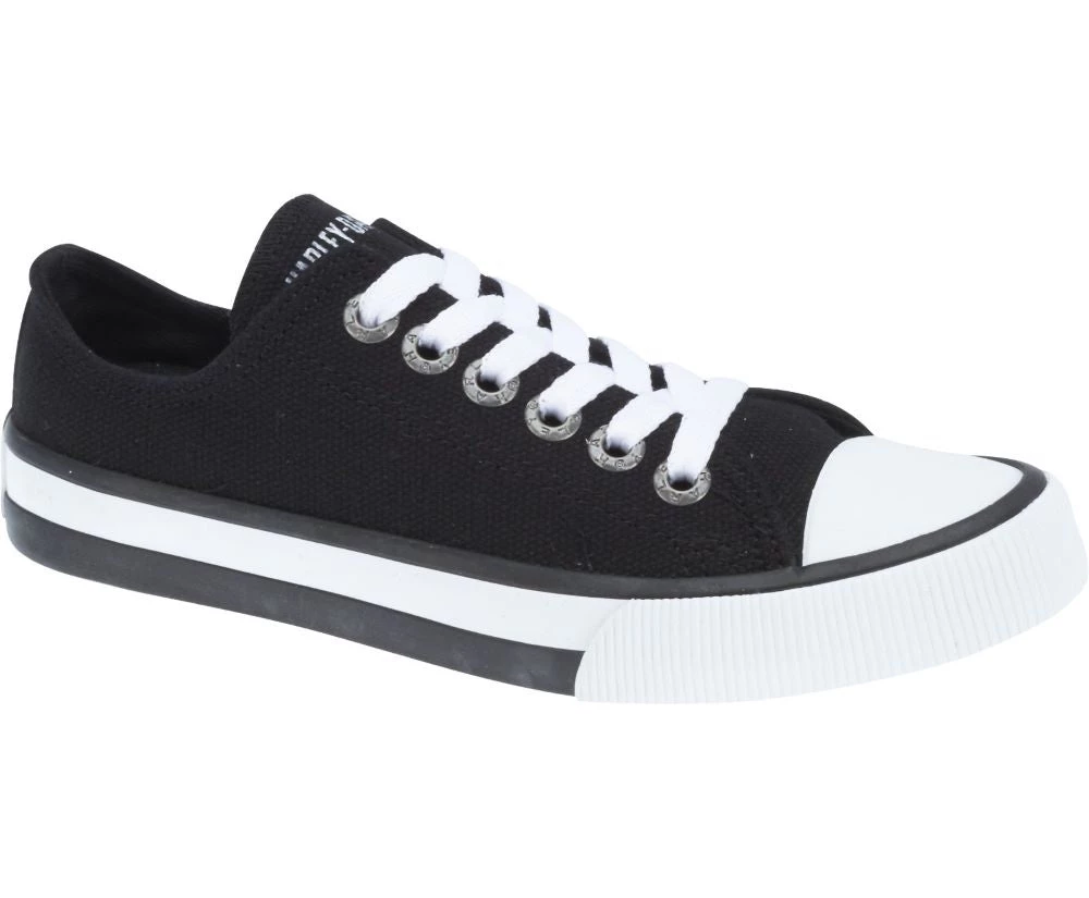 'Harley Davidson' Women's Zia Black Canvas Sneaker - Black 3 'Harley Davidson' Women's Zia Black Canvas Sneaker - Black