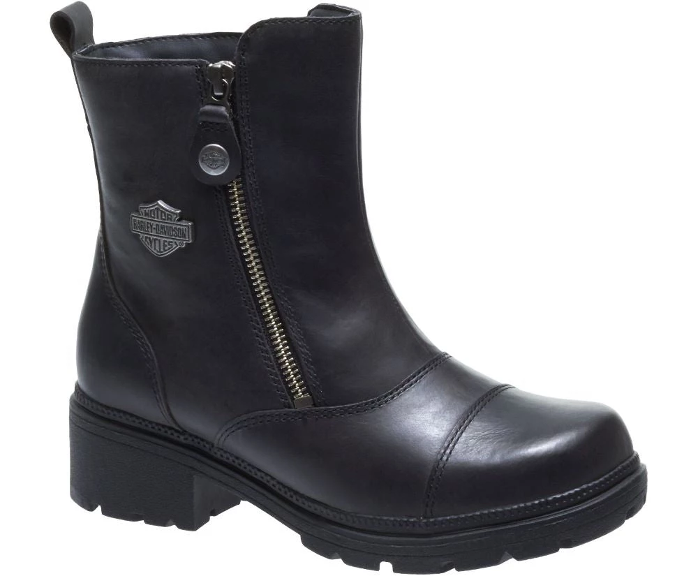 'Harley Davidson' Women's 5.5" Amherst Pull On Side Zip - Black 3 'Harley Davidson' Women's 5.5" Amherst Pull On Side Zip - Black