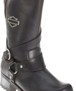 'Harley Davidson' Women's 9.5" Amber Pull On Boot - Black