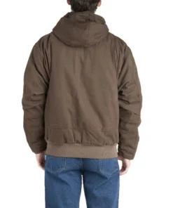 'Berne' Men's Flex180 Washed Hooded Jacket - Bark