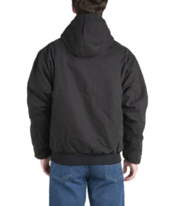 'Berne' Men's Flex180 Washed Hooded Jacket - Black