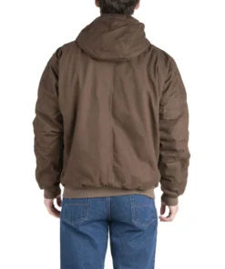 'Berne' Men's Highland Washed Hooded Jacket - Bark