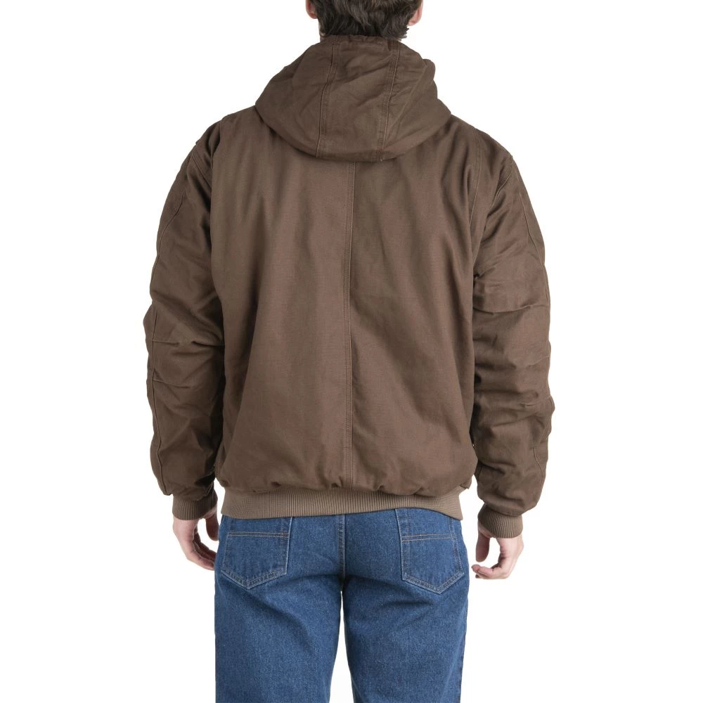 'Berne' Men's Highland Washed Hooded Jacket - Bark 4 'Berne' Men's Highland Washed Hooded Jacket - Bark