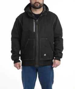 'Berne' Men's Modern Hooded Jacket - Black
