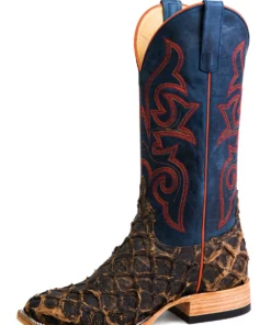 'Anderson Bean' Men's 13" HorsePower Top Hand Big Bass Square Toe - Pirarucu / Royal Blue Mad Dog