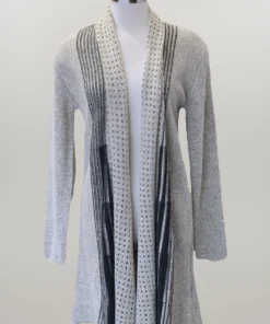 Women 'Keren Hart' Long Sleeve Knit Duster - Heather Grey / Tan / Black (ext. Sizes)