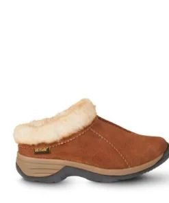 'Old Friend Footwear' Women's Snowbird II Clog Slipper - Chestnut