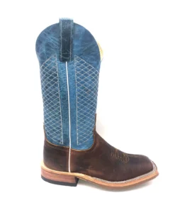 'Anderson Bean' Men's 13" Western Square Toe - Bison / Blue Lava