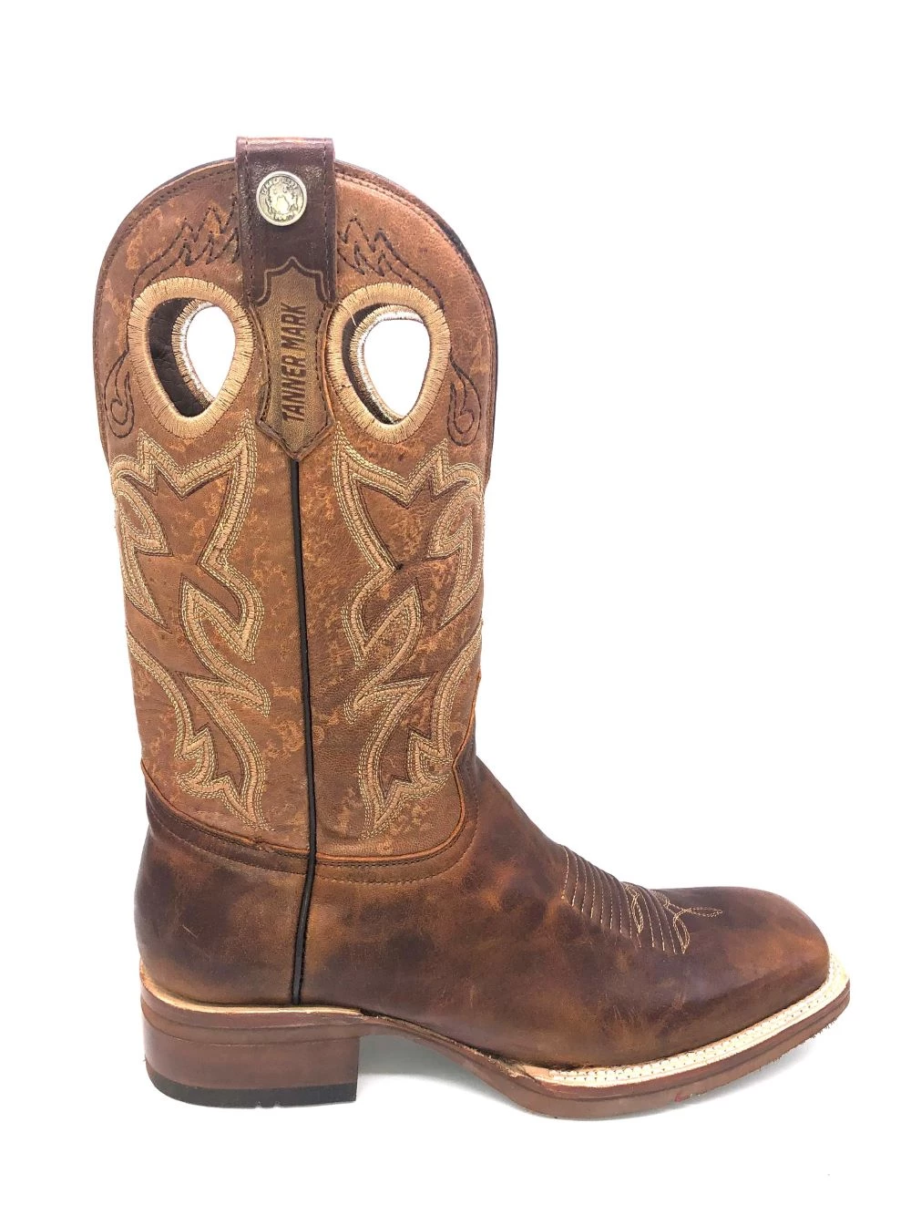 Tanner Mark Boots 'Tanner Mark' Men's 13" Western Square Toe - Orange (Tan) / Marble Orix 3 Tanner Mark Boots 'Tanner Mark' Men's 13" Western Square Toe - Orange (Tan) / Marble Orix