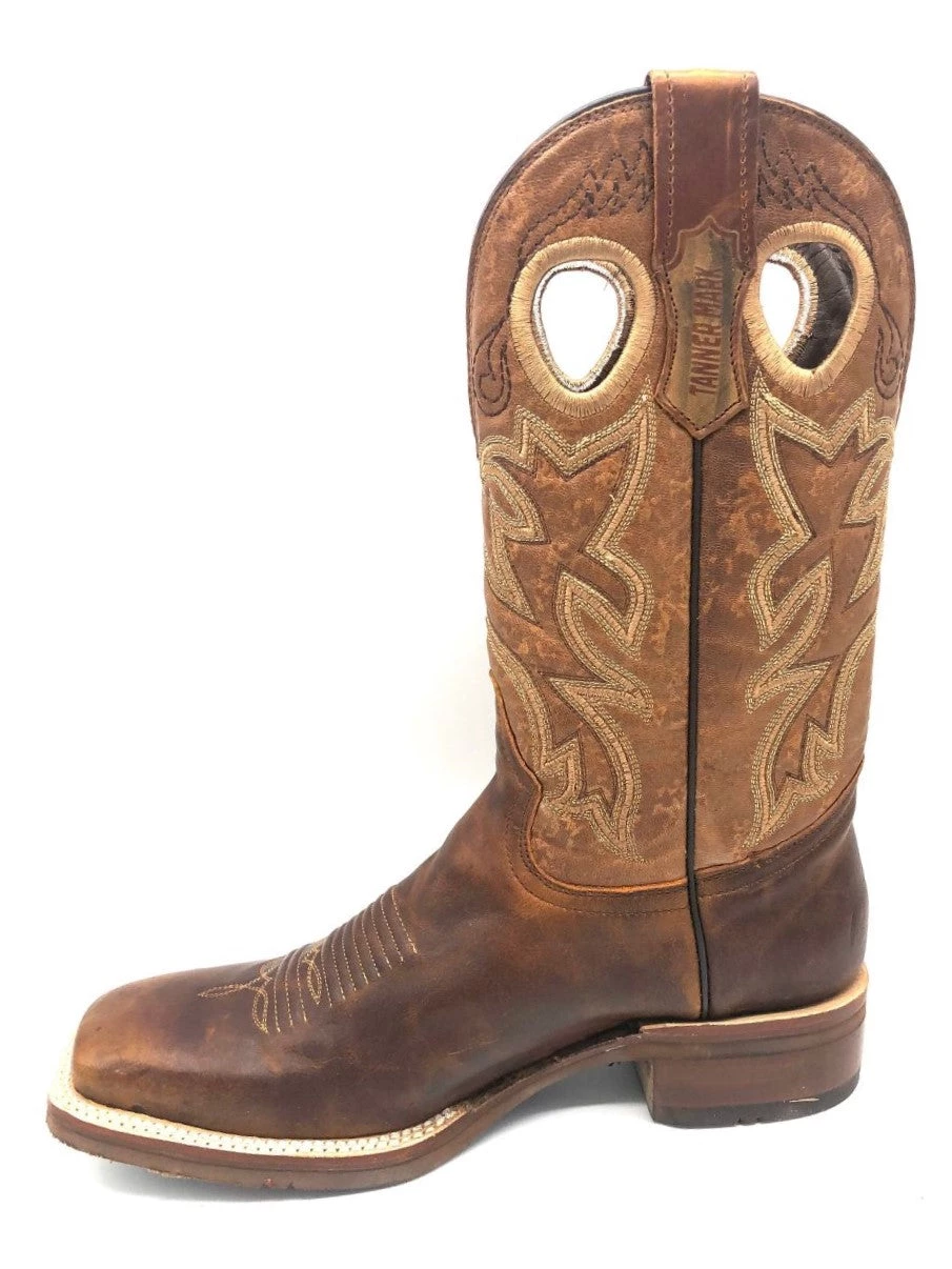 Tanner Mark Boots 'Tanner Mark' Men's 13" Western Square Toe - Orange (Tan) / Marble Orix 8 Tanner Mark Boots 'Tanner Mark' Men's 13" Western Square Toe - Orange (Tan) / Marble Orix