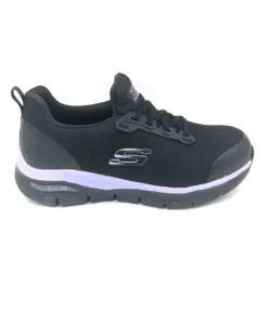 'Skechers' Women's Evzan SR Alloy Toe - Black / Purple