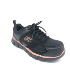 'Skechers' Women's Teflin Kanpur SR ESD Comp Toe - Black / Rose Gold