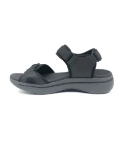 'Skechers' Men's GOwalk Arch Fit Sandal - Black / Charcoal