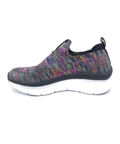 'Skechers' Women's D'Lux Walker-Rainbow Sky - Black / Multi