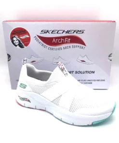 'Skechers' Women's Arch Fit-Modern Rythm - White / Multi-Color