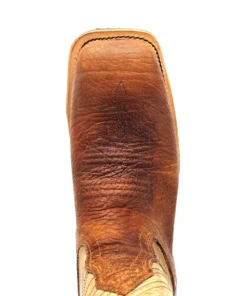 Fenoglio Boots Men's Bison Square Toe - Brown/Tan