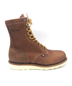Abilene Boot Co. 'Silverado' Men's 8" Lumberjack Wedge Sole EH SR Steel Toe - Tan / Brown