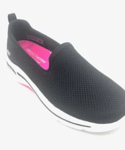 'Skechers' Women's GOwalk Arch Fit-Grateful - Black / Hot Pink