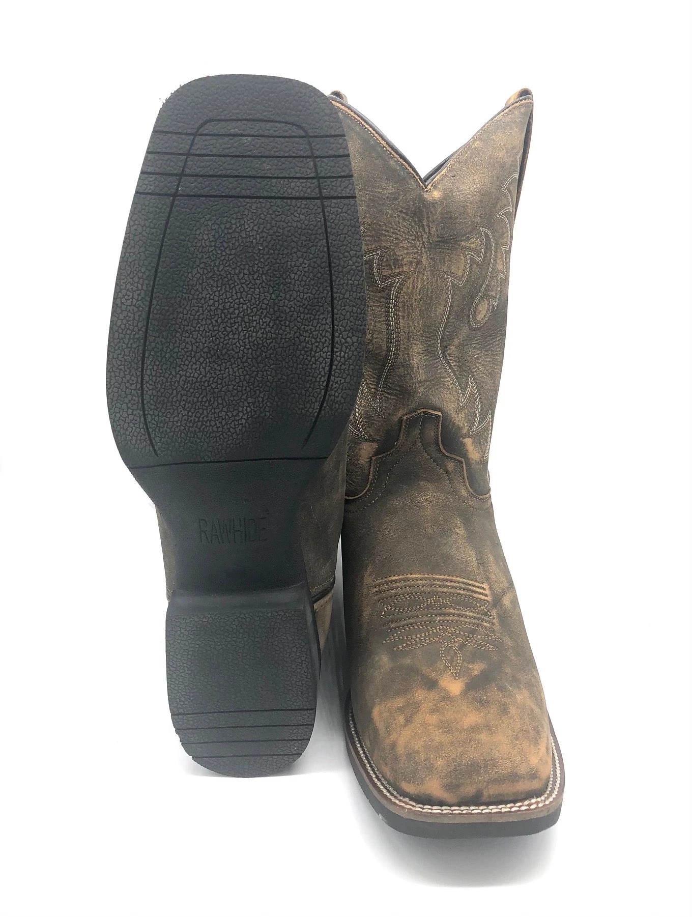 Abilene Boot Co. 'Abilene' Men's 13" Rawhide Western Square Toe - Brown 4 Abilene Boot Co. 'Abilene' Men's 13" Rawhide Western Square Toe - Brown