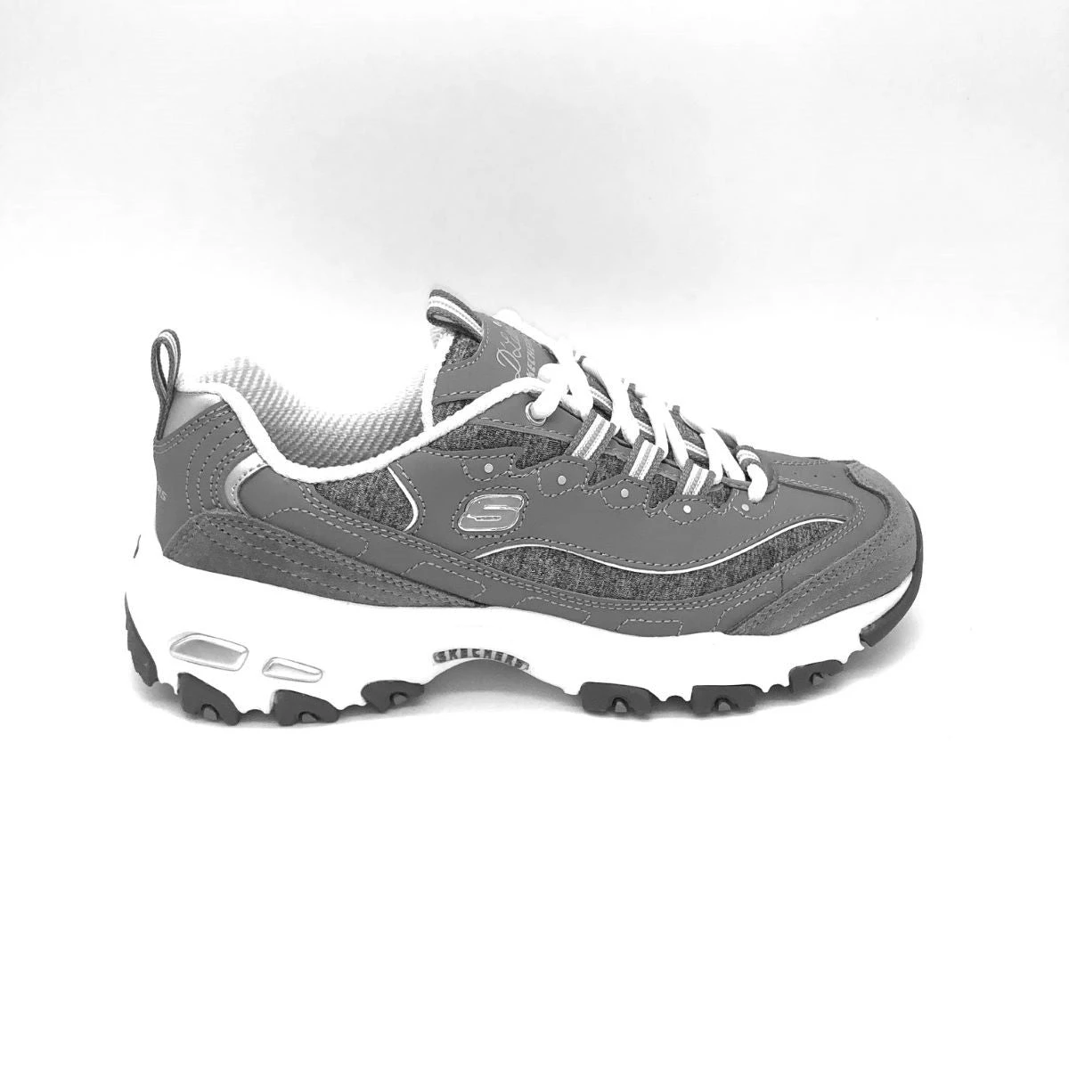 'Skechers' Women's D'Lites Me Time - Gray / White 3 'Skechers' Women's D'Lites Me Time - Gray / White