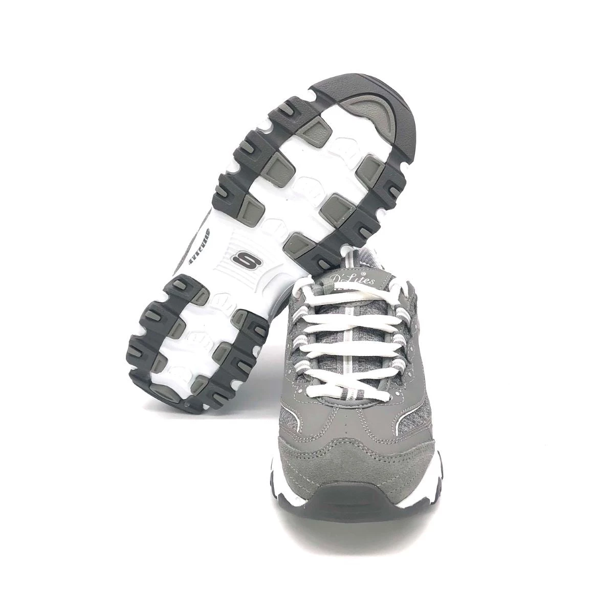'Skechers' Women's D'Lites Me Time - Gray / White 4 'Skechers' Women's D'Lites Me Time - Gray / White