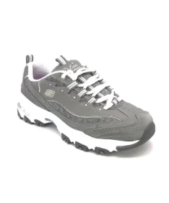 'Skechers' Women's D'Lites Me Time - Gray / White 9 'Skechers' Women's D'Lites Me Time - Gray / White