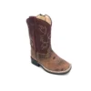Kids 'Old West' Toddler's Western Broad Square Toe - Brown / Burnt Orange